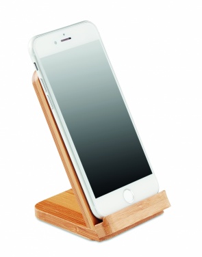 Logo trade advertising product photo of: Bamboo wireless charge stand 5W WIRESTAND